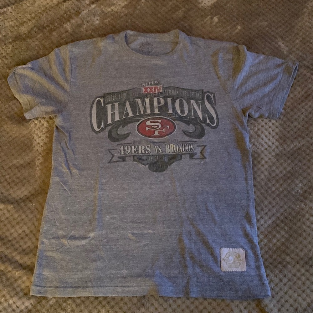SF 49ers vs Broncos super bowl tee 1990